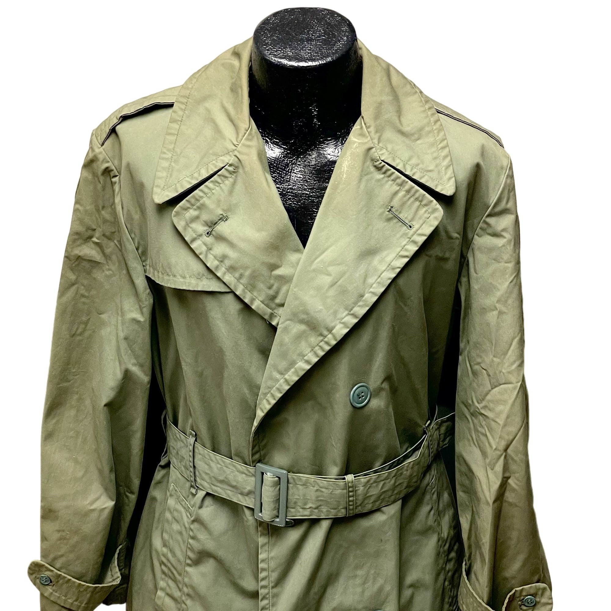 Vintage Quarpel 70's Vietnam Green MILITARY Overcoat Trench Vintage Quarpel 70's Vietnam Green MILITARY Overcoat Trench