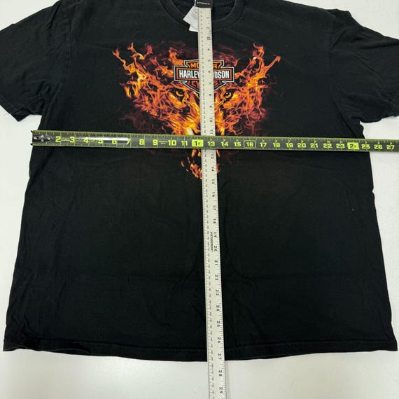 Vintage Harley Davidson Motorcycle FLAMING Wolf Biker Las