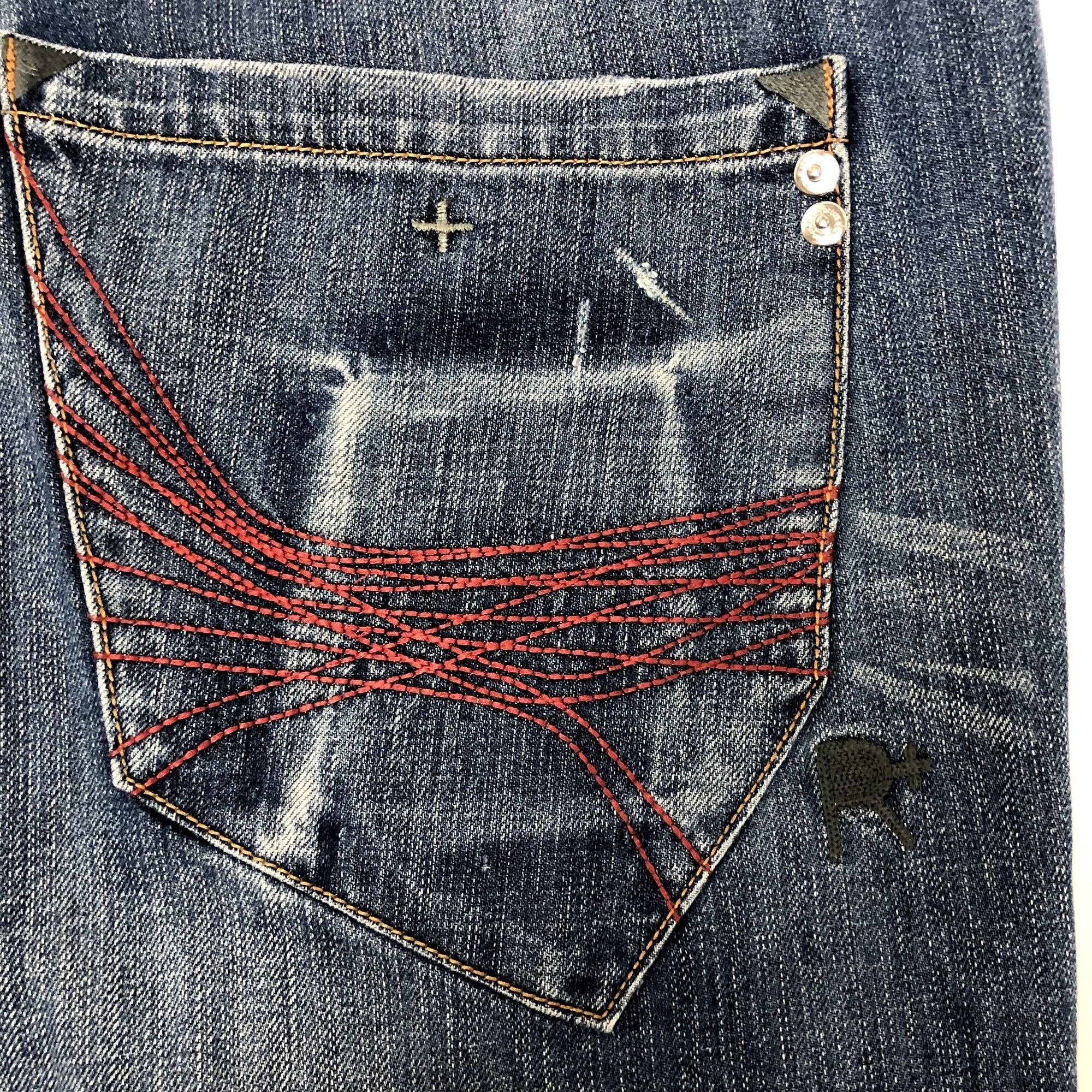 Vtg 90's Rocawear Men's Blue Jeans Hip Hop Baggy Denim