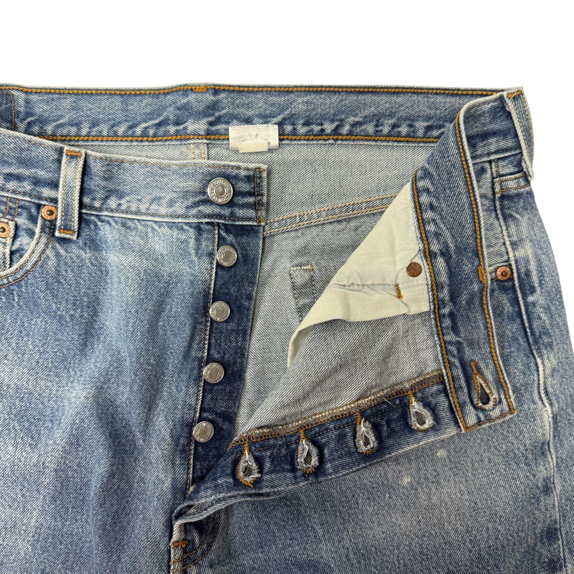 Vintage 80's Levis 501 XX Men's Distressed Blue Jeans BUTTON FLY