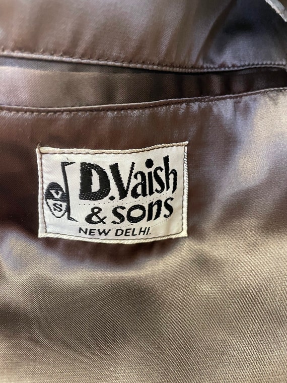Vintage 70's D Vaish & Sons BESPOKE Men's Brown G… - image 4
