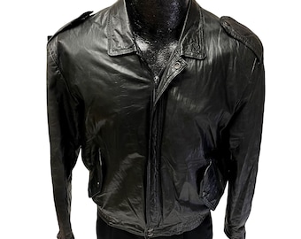 80’s cellini collection flight jacket Vintage Retro Cellini Bomber Jacket 80s 90s Full Zip with Pockets