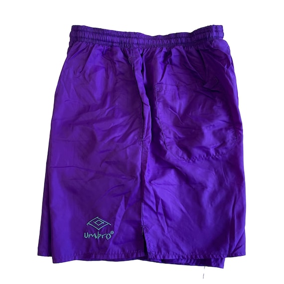 Vintage 90's Umbro Men SHINY Purple Athletic Workout Nylon
