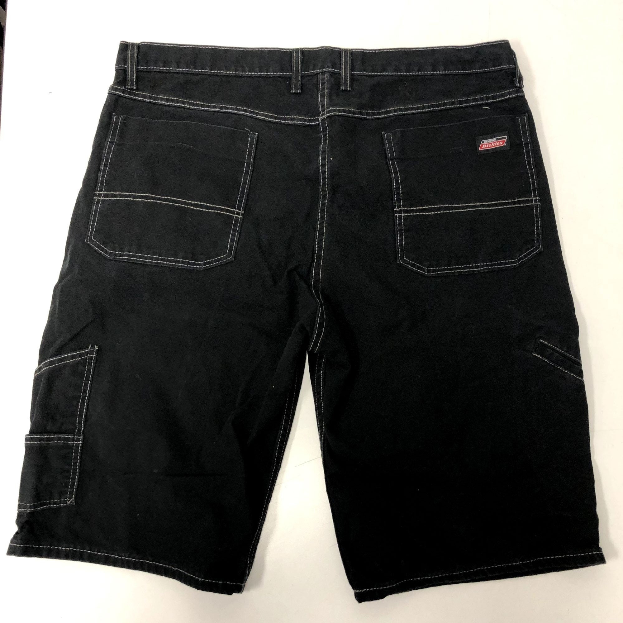 Dickies Men's Black Denim CARGO Carpenter Jean Work SKATER Shorts