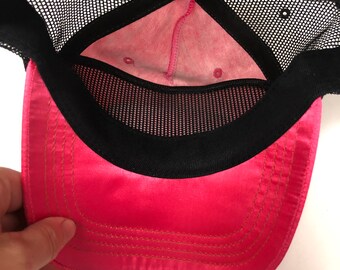 Casquette Baseball Vintage Andersons - Rose Vif - Snapback - Années 80 - Occasion