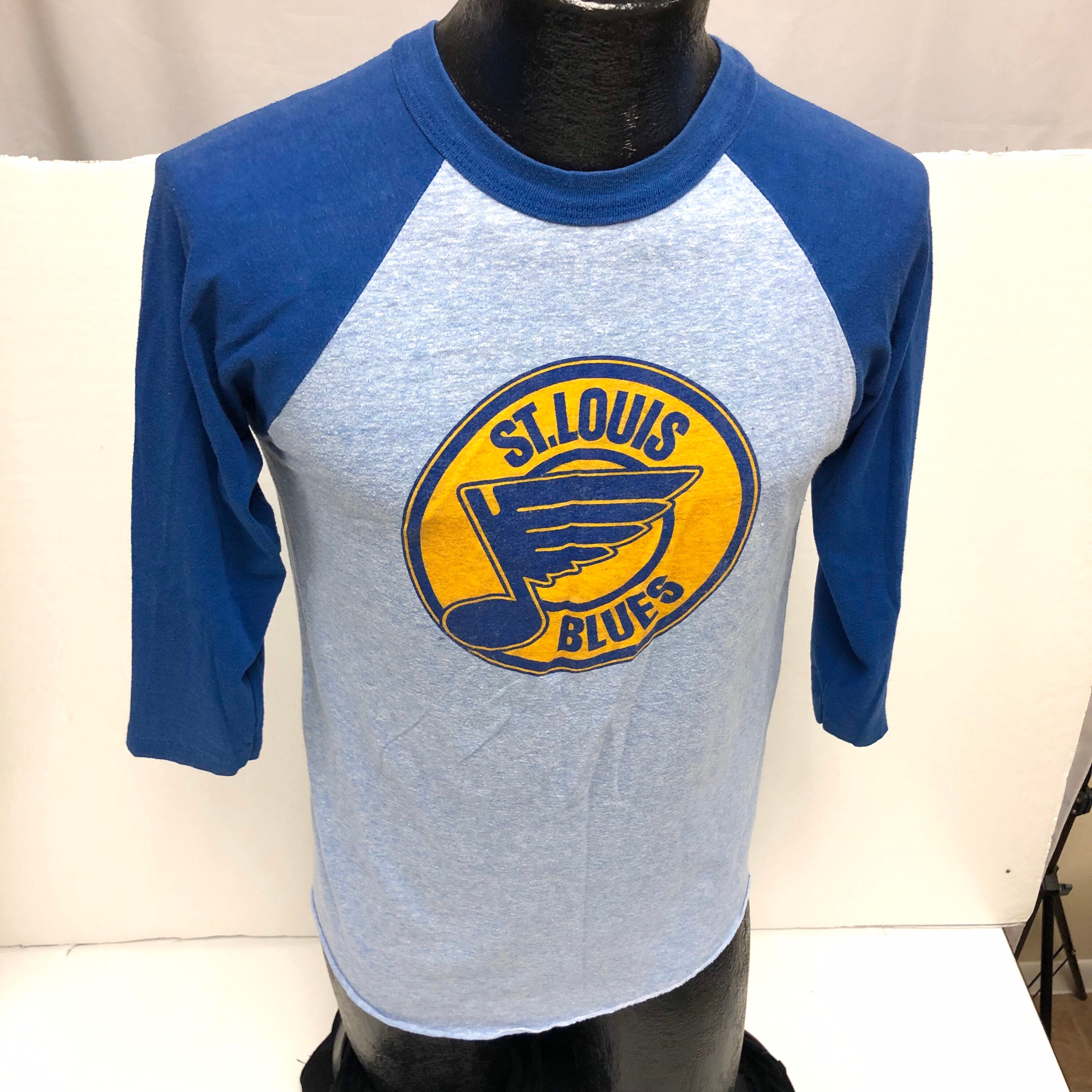 Vintage 70-80's Men Heather Blue St Louis Blues NHL Hockey 