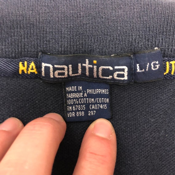 Vintage 90's Nautica Logo Men Blue Red Green COLO… - image 3