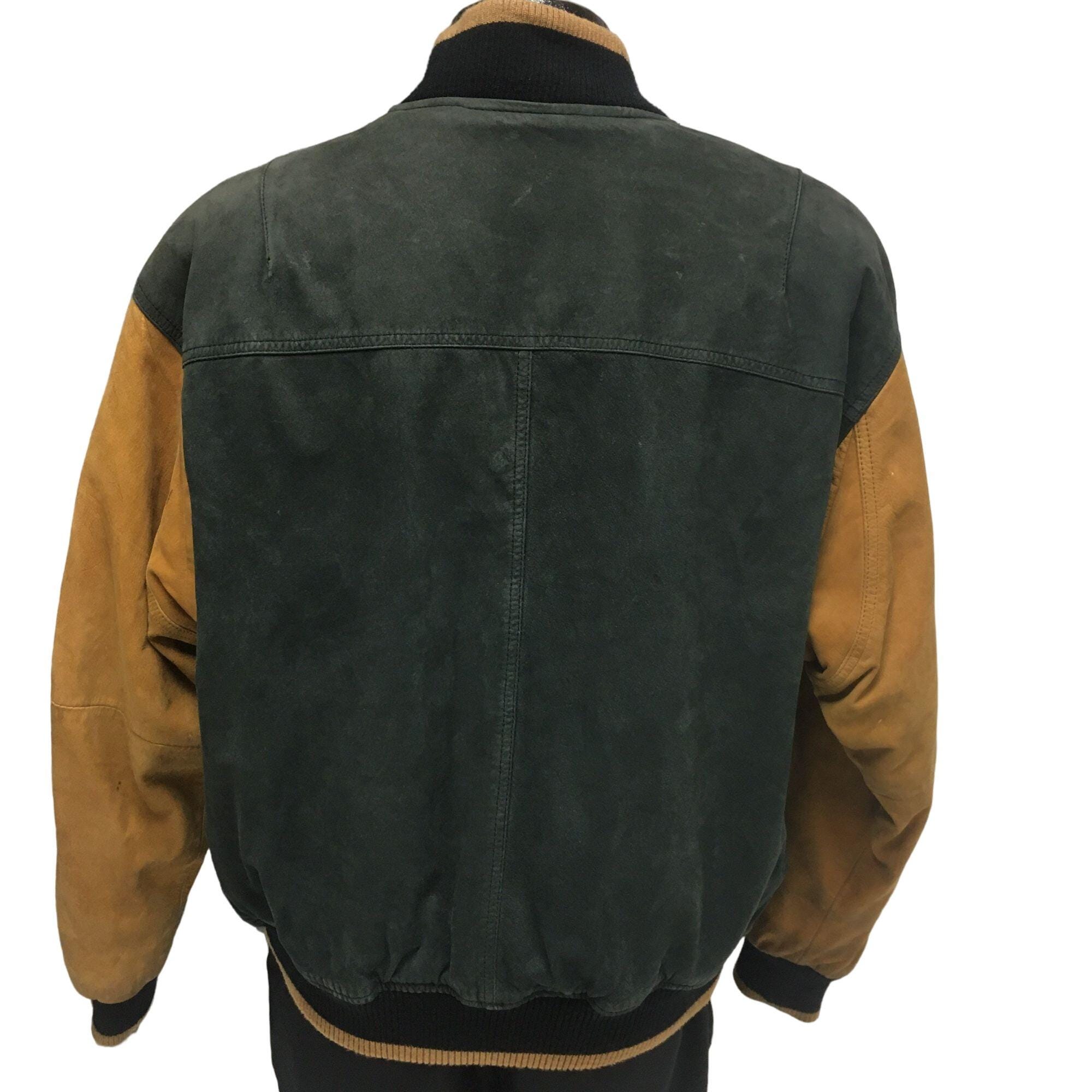 Vintage 80 90's U2 Wear Me Out Black 2 Tone Leather Bomber Vintage 80 90's U2 Wear Me Out Black 2 Tone Leather Bomber