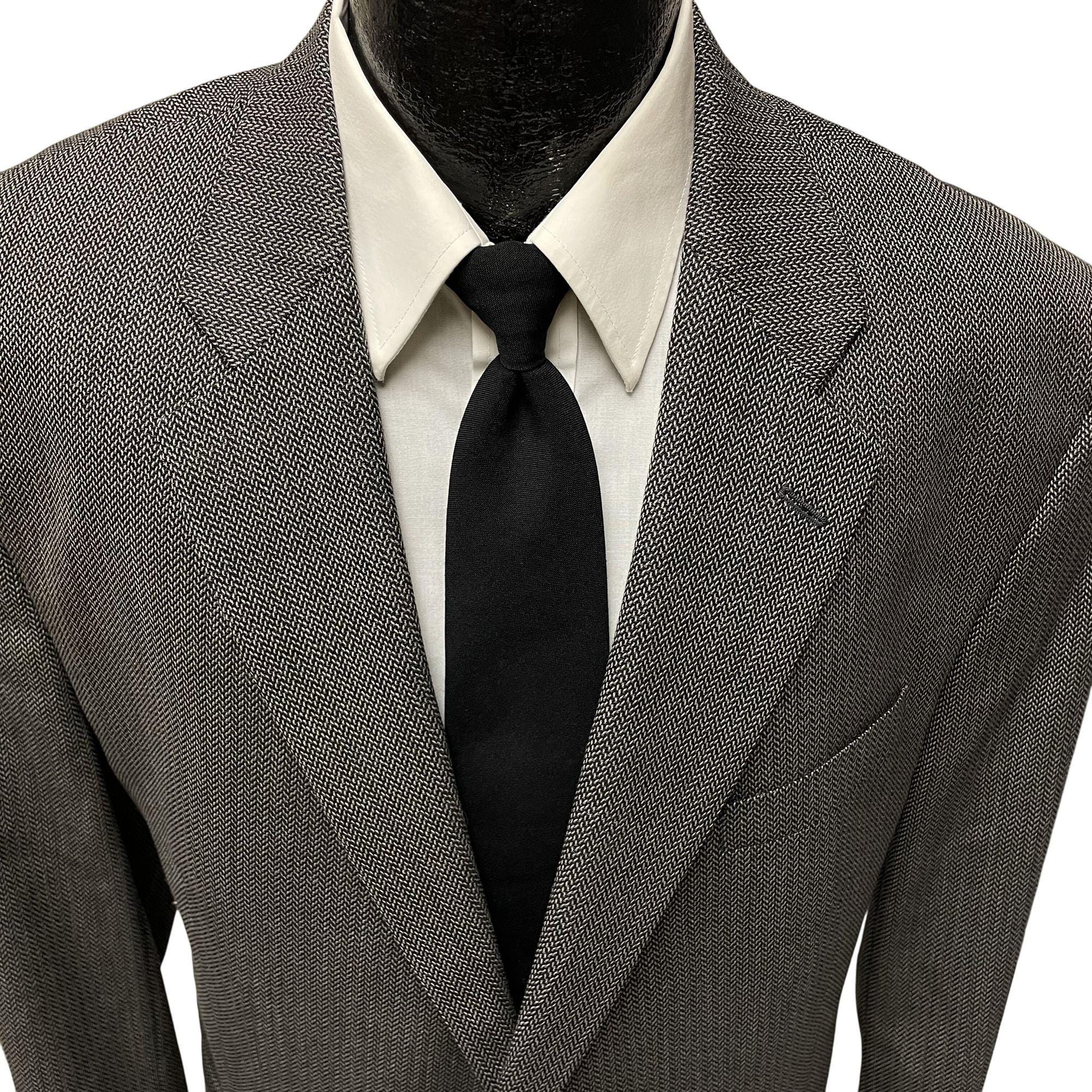 Vintage 90's Ralph Lauren Men's Black White Sport Coat HERRINGBONE