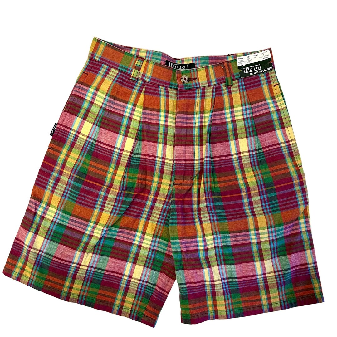 Nos NWT Vintage 80's Polo Ralph Lauren Boys Multi Color PLAID
