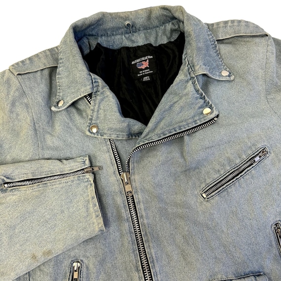 Vintage 80's All State Men Blue Jean ROCKABILLY BOBBER