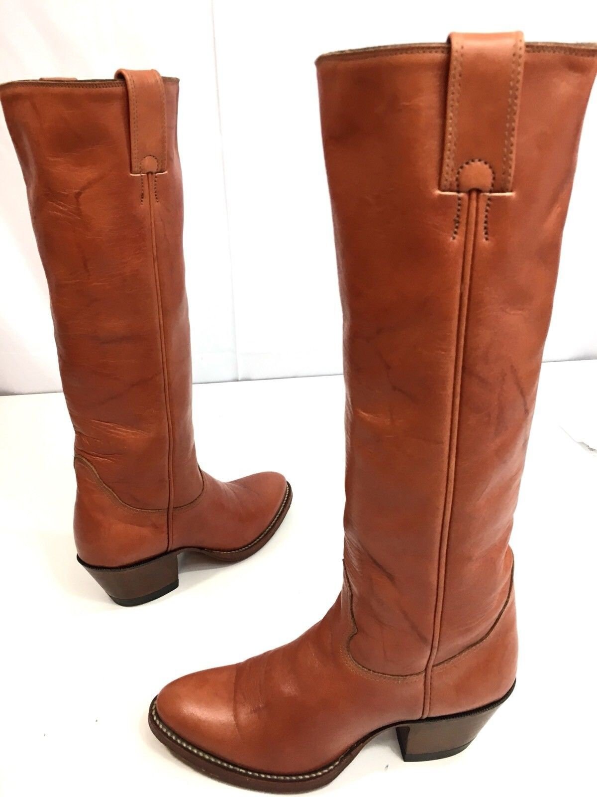 women's cognac leather riding boots