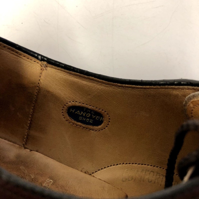 Vintage 60's Hanover LB Sheppard CORDOVAN Leather DRESS Shoe Plain Toe ...