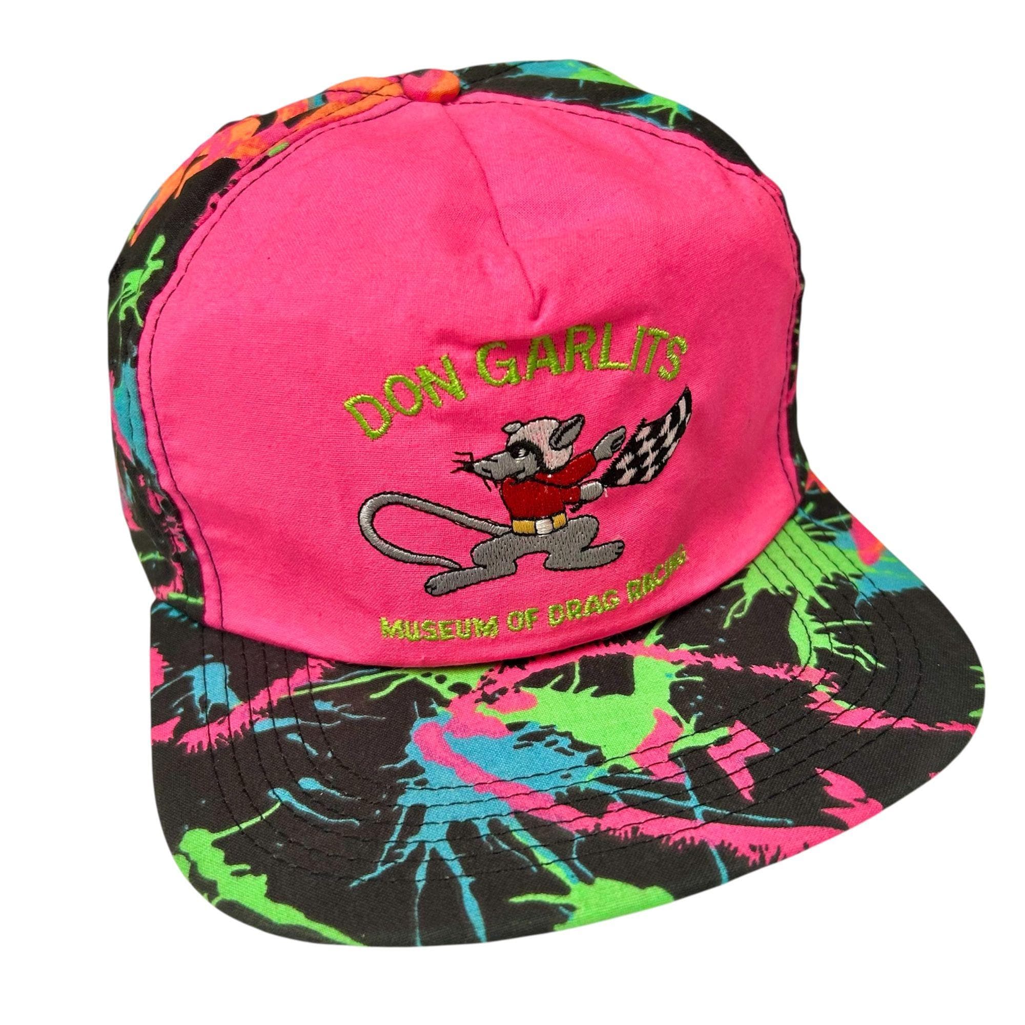 Nos Deadstock Vintage 80 90's NEON Paint Splatter Splash Hat Don