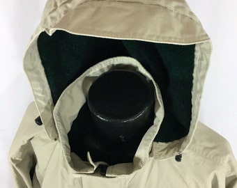 Vintage 90's Eddie Bauer Men Beige WOOL Lined MOUNTAIN PARKA Coat
