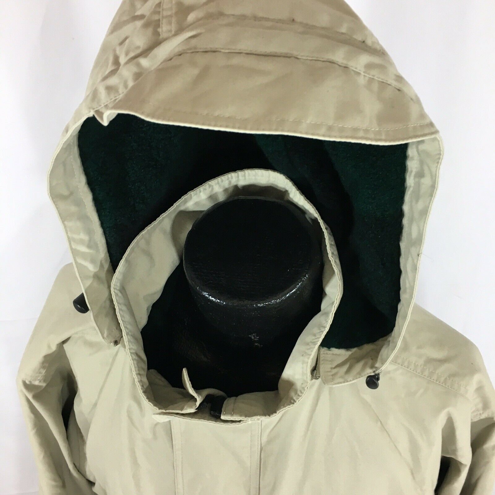 Vintage 90's Eddie Bauer Men Beige WOOL Lined MOUNTAIN PARKA Coat