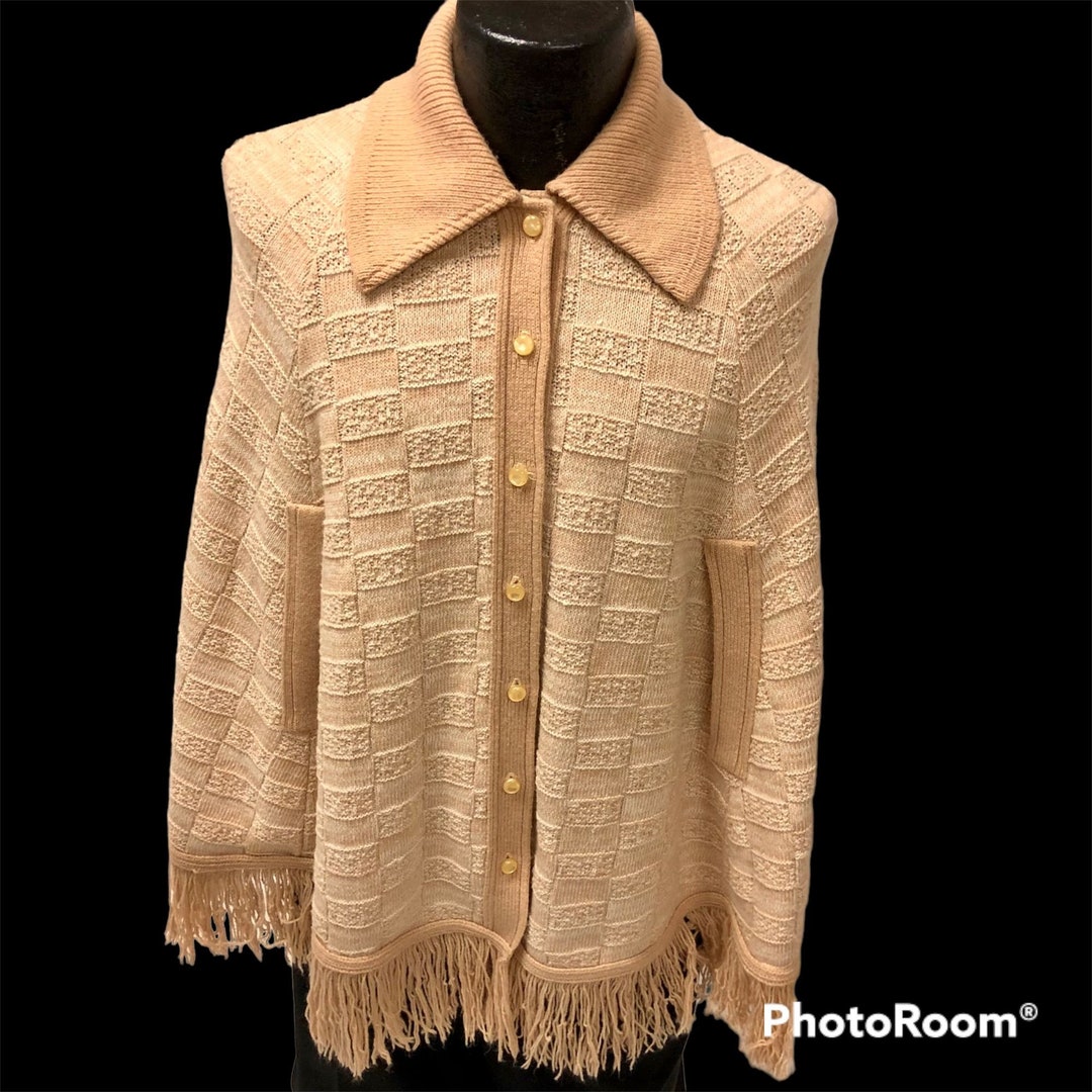 70’s Tan Custom Made with Appliques Soft Cape main image 0