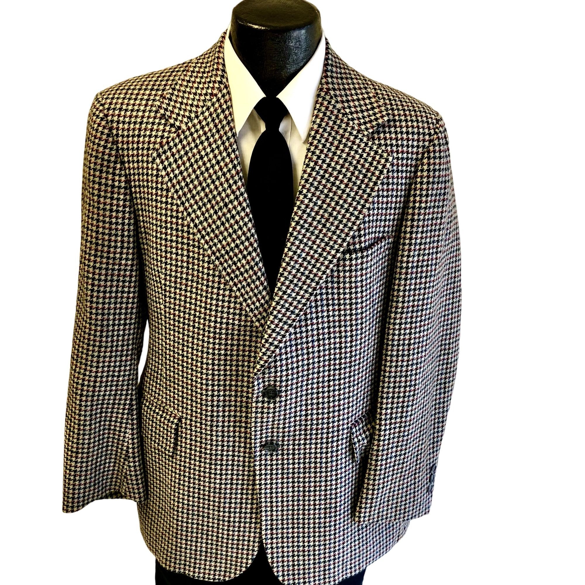 LOUIS FERAUD Mens Blazer Sz 40 R Sport Coat Tweed Dillard’s 54 Silk 46 Wool
