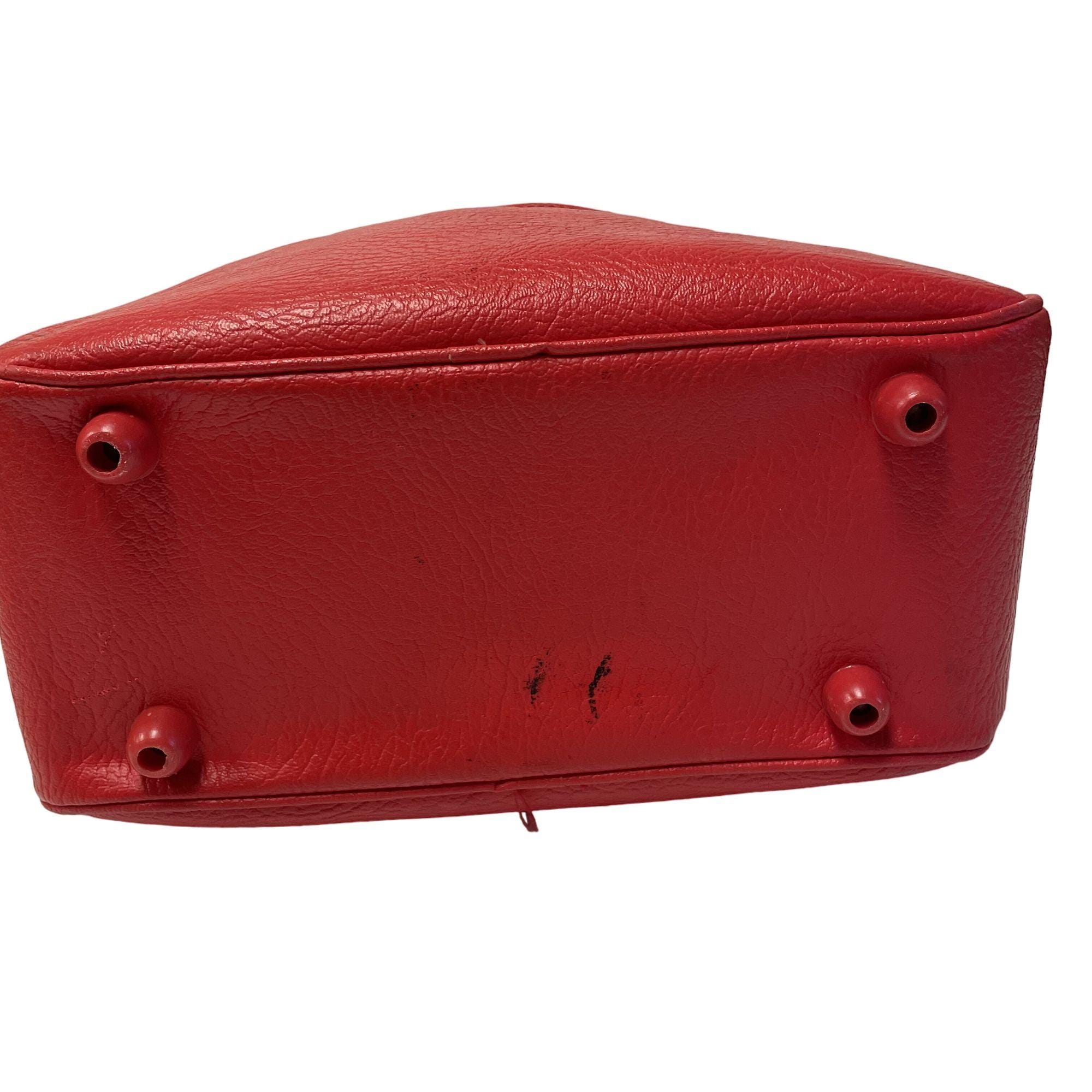 Vintage 70's SEARS Red ESCORT Carry on Tote Overnight Luggage Mod