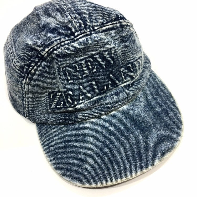 Vintage 80 90's ACID WASH Blue Jean Roughneck Denim Trucker Hat