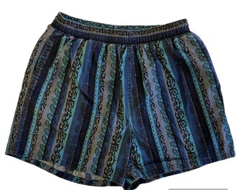 Vintage 80's OP Ocean Pacific Black Swim Shorts LOGO Trim