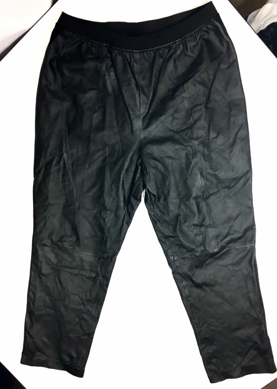 Vintage 90's Black Leather HAMMER Time Baggy STRE… - image 2