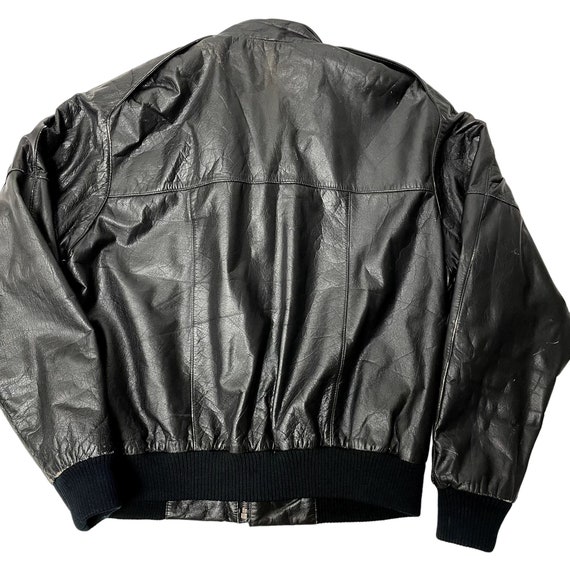 Vintage 80 90's U2 Wear Me Out Black Leather MOTO Motorcycle BIKER