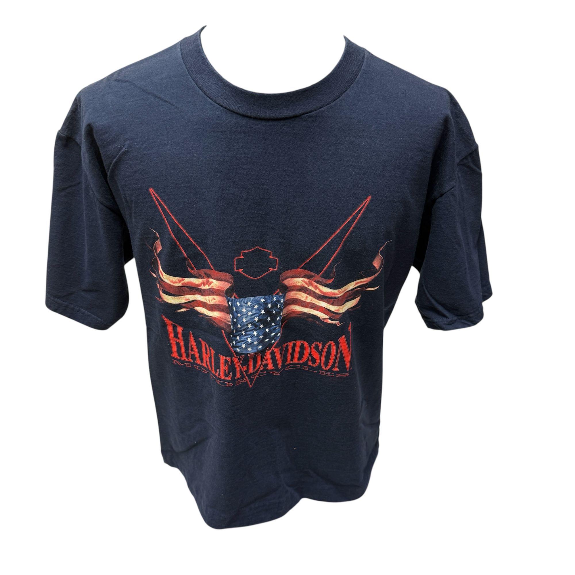 Vintage Harley Davidson Dock Gate 20 AMERICAN FLAG Southampton
