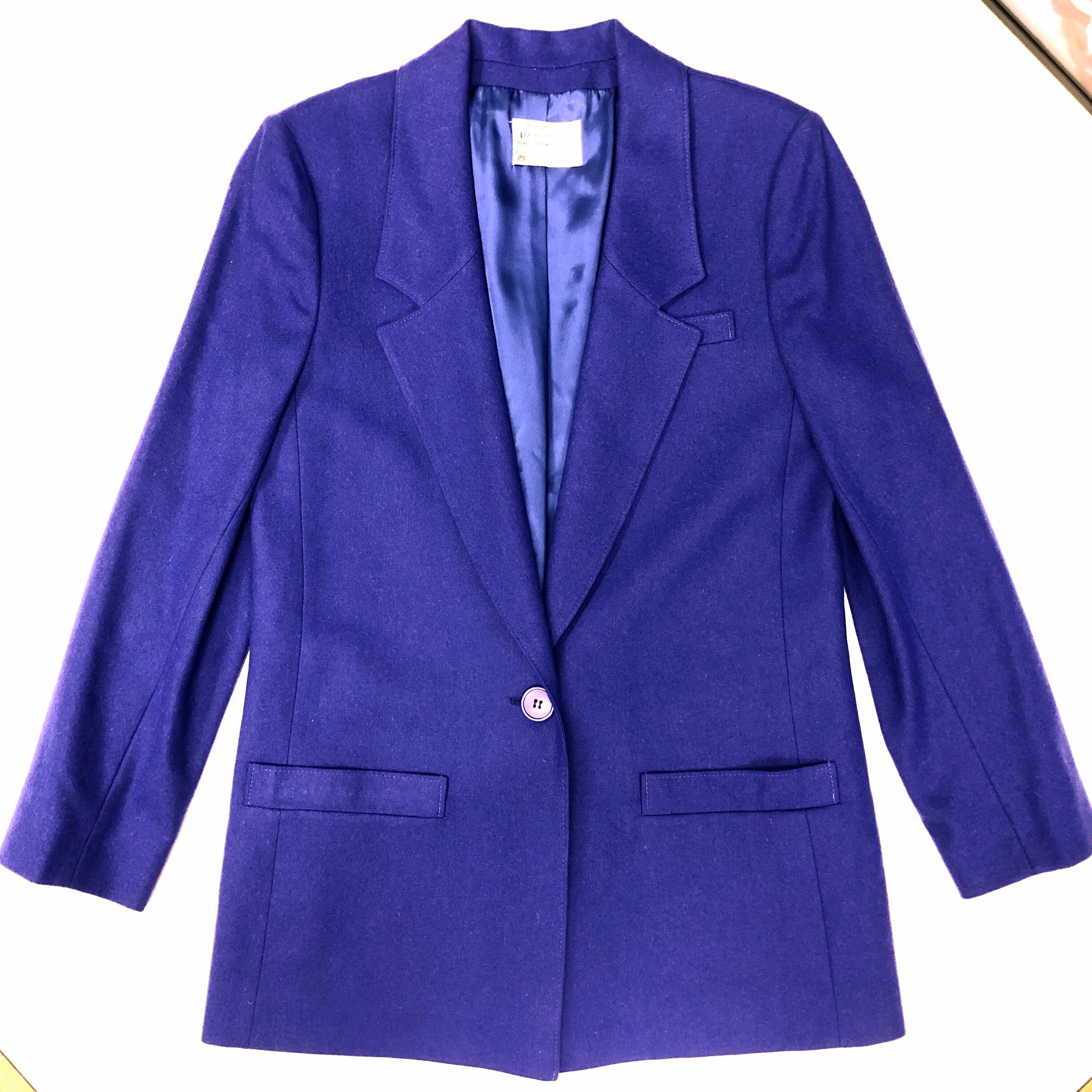 Vintage Miss Pendleton Women PURPLE Single Btn Suit Jacket 100