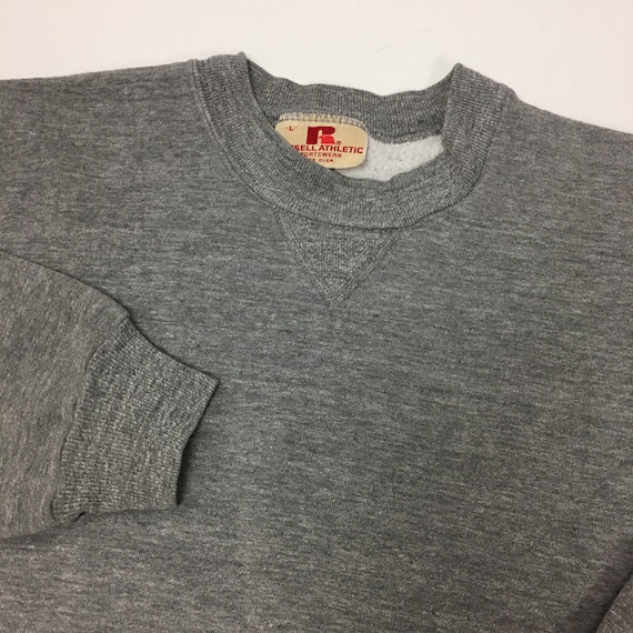 Vintage 60-70's Russell Athletic Men Gray Single V