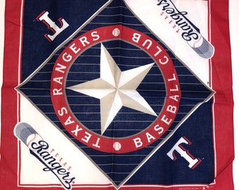 NoS ヴィンテージ 新品 90年代 MLB テキサス レンジャーズ バンダナ