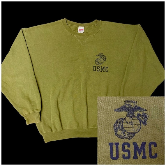 Vintage 90's Military Green USA Navy Army US Mari… - image 1