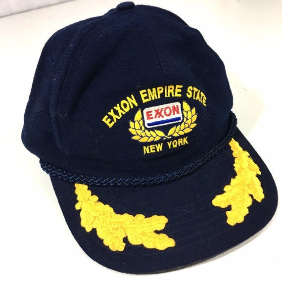 Vintage EXXON Empire State Blue Wool 