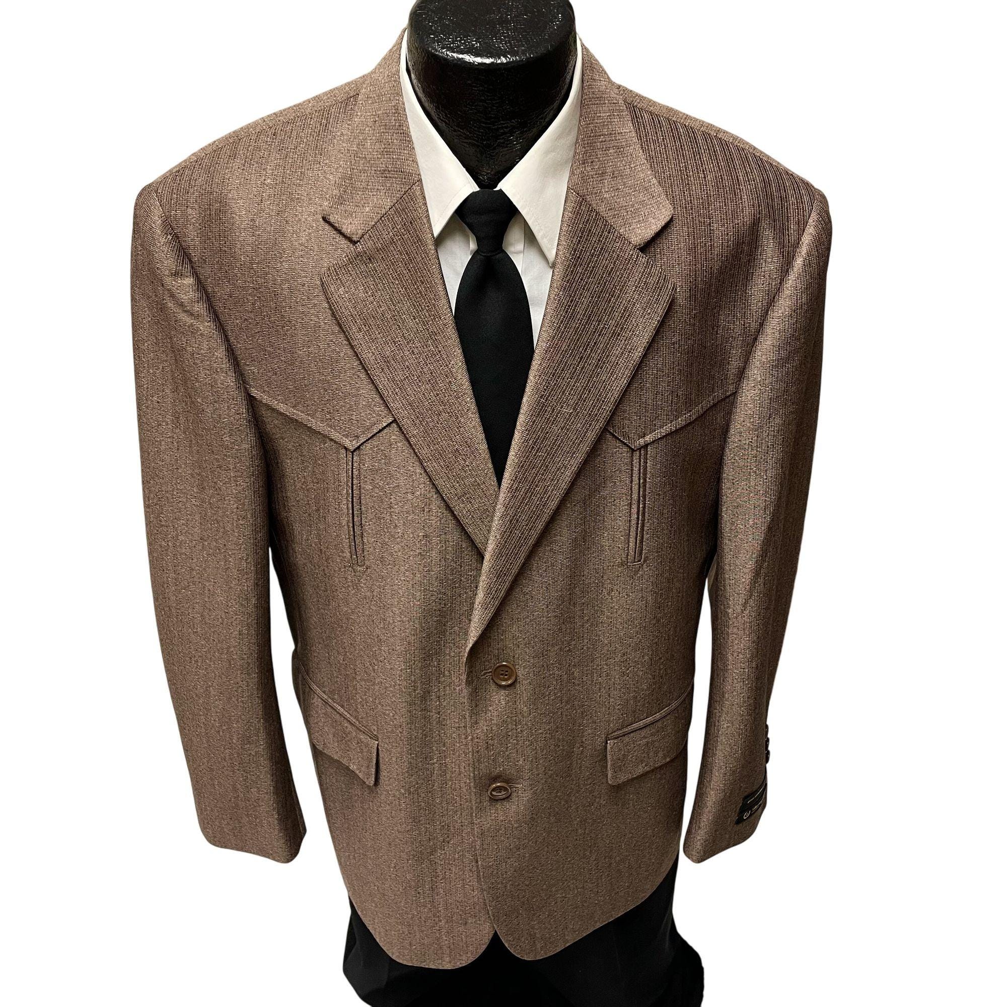 Vintage Men's Western Suit 50L 1980's USA Polyester 40x32