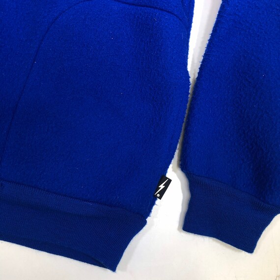 Vintage 90's Lightning Bolt Men's Blue POLAR FLEECE 1/4 Zip Pull