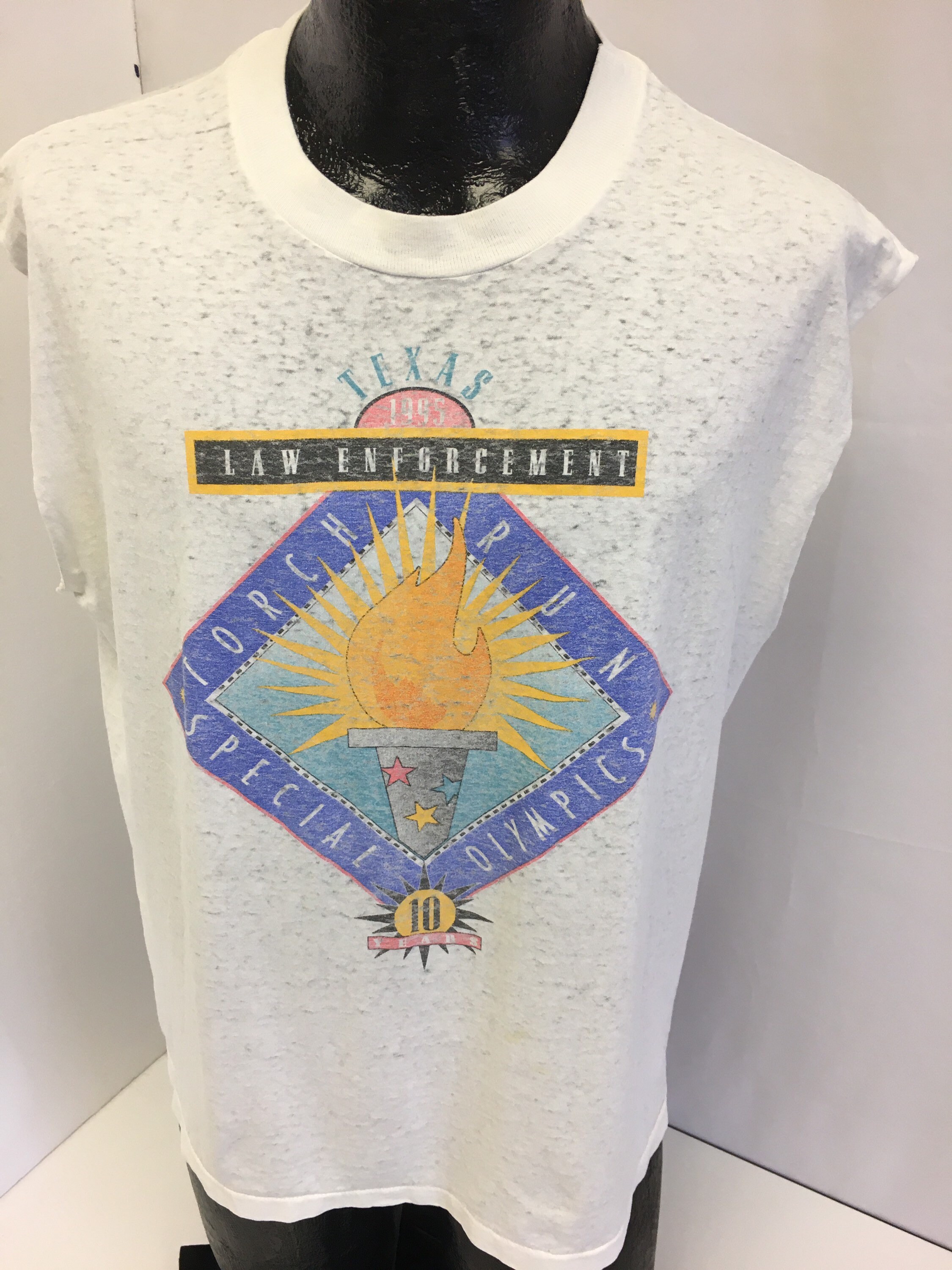 Vintage 1995 TEXAS Special Olympics TORCH Run Law Enforcement 90