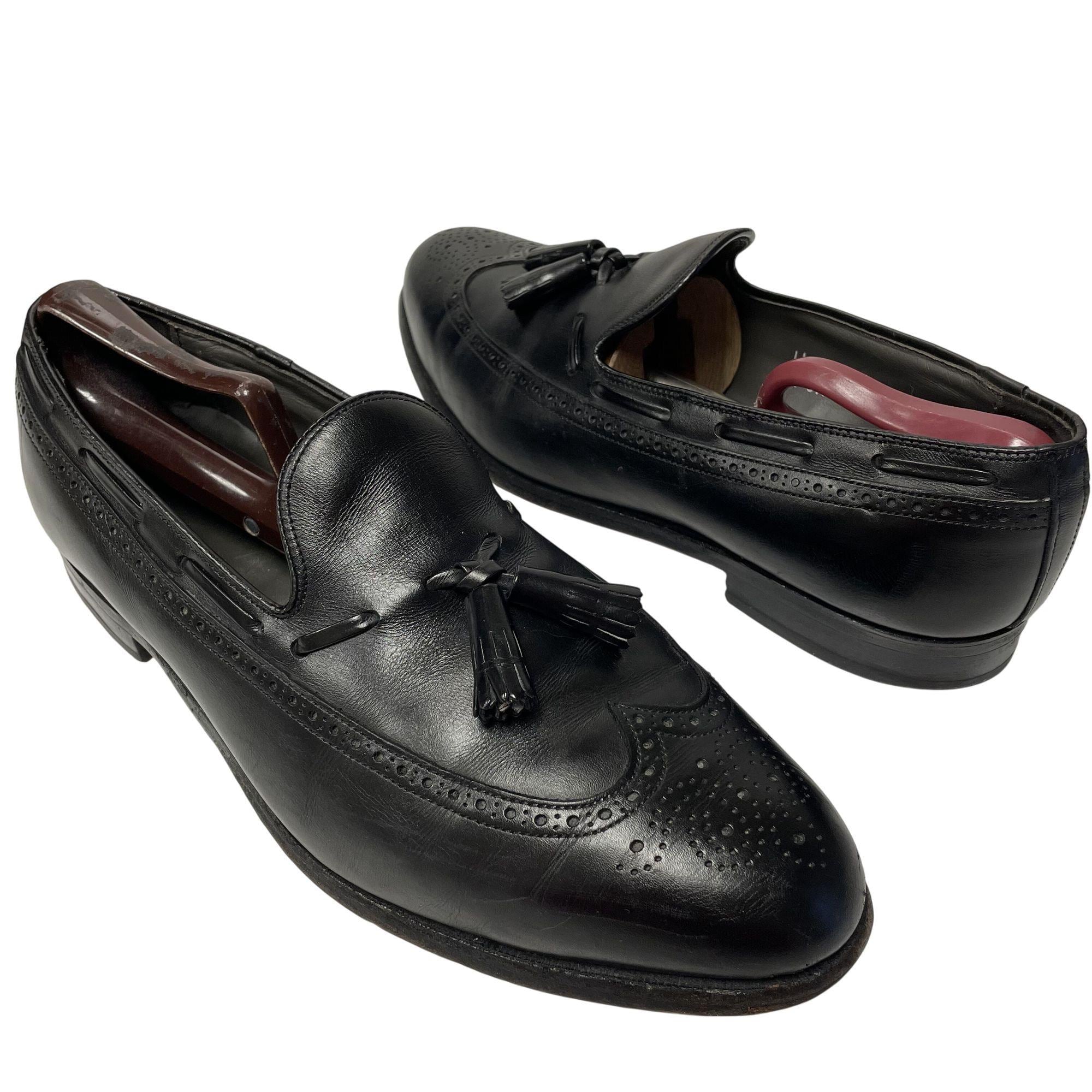 70s FOOT JOY Black Tassle Loafers（Vintage 70s Johnston