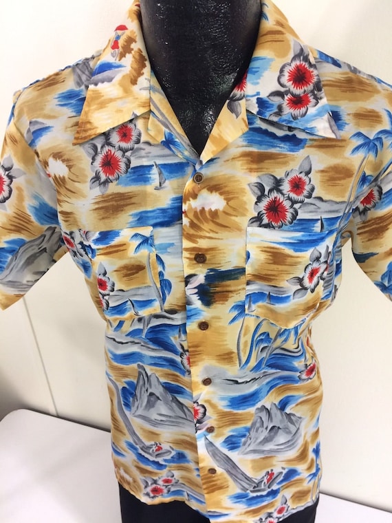 mj Vintage Vtg 60's Waikiki Holiday Men MoD SAILI… - image 4