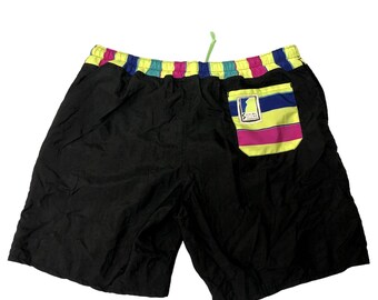 Vintage 90's Umbro USA Men Black Nylon NEON Sand Soccer Uniform