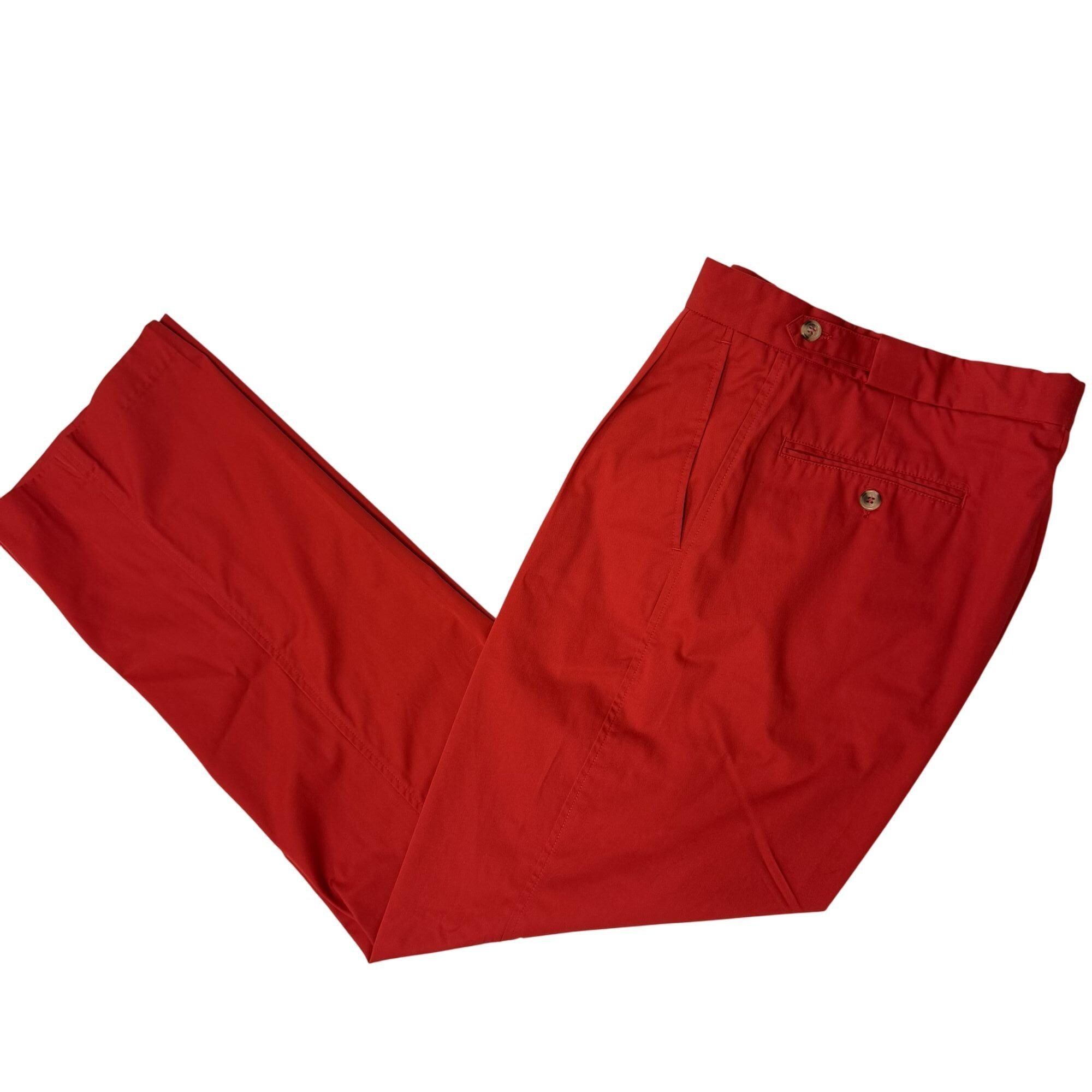 Vintage 80's IZOD Men's Red CASUAL Dress Pants Cotton Blend