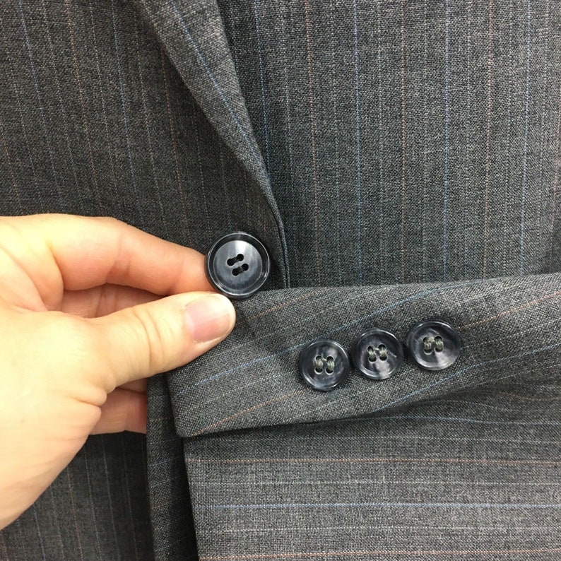 3 Pc Botany 500 Men Gray Blue Pin Stripe Mod Wool Suit & VEST - Etsy
