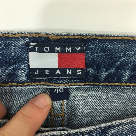 Vintage 90's Tommy Hilfiger Men Blue Jeans DEMIN … - image 4