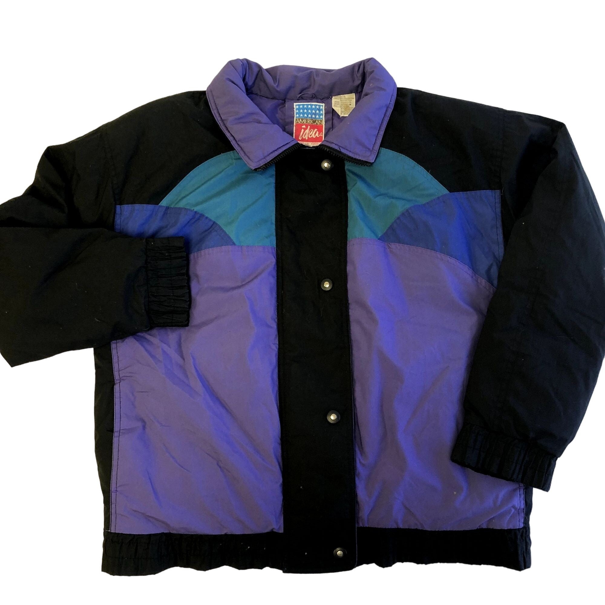 amerivintage　PUFF SLEEVE JACKET Yves Saint Laurent Vintage SS 1984 Black Brocade Metallic