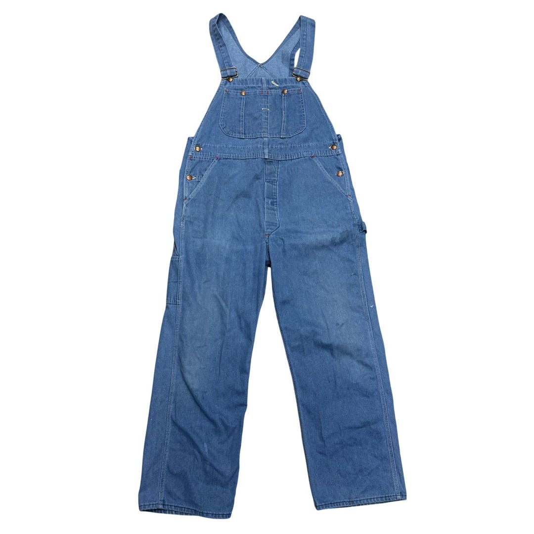パンツ 1970s BIGMAC Square Bak overalls Vintage 70's Big Mac Men's Blue Jean Square Bak BIB Overalls