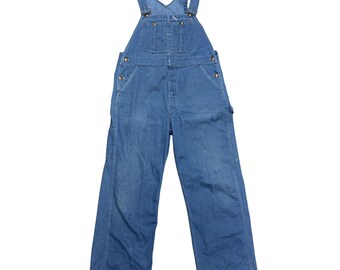 パンツ 1970s BIG MAC Overall Size 36 70s Vintage Big Mac Workwear Overalls / Light Blue Cotton Denim
