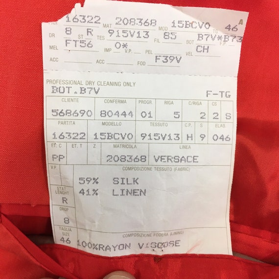 Vintage 90's Gianni Versace Tangerine Coral 1993 RUNWAY