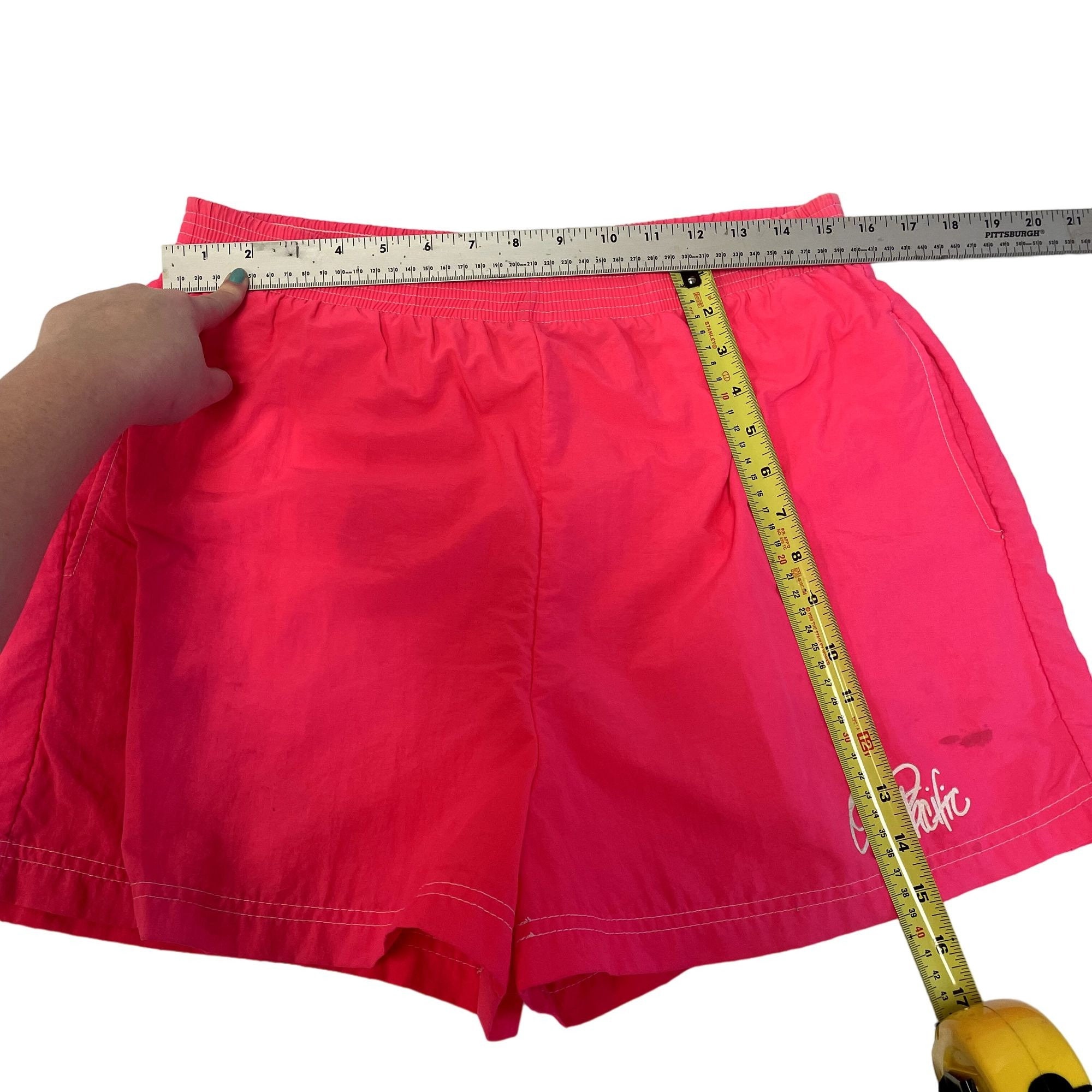 Vintage 80 90's Ocean Pacific OP Men's Neon Hot PINK Beach Surfer