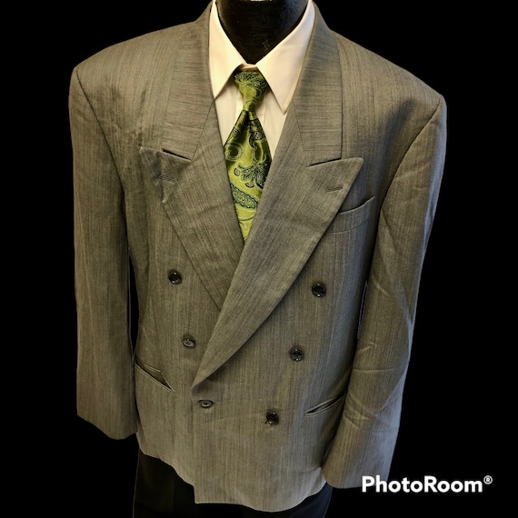 スーツ [vintage] YSL yves saint laurent jacket Vintage Yves Saint Laurent Sport Coat BIRDSEYE Double