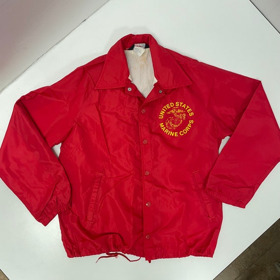 Vtg 70 80's Sportsmaster Red Nylon USMC USA Marine