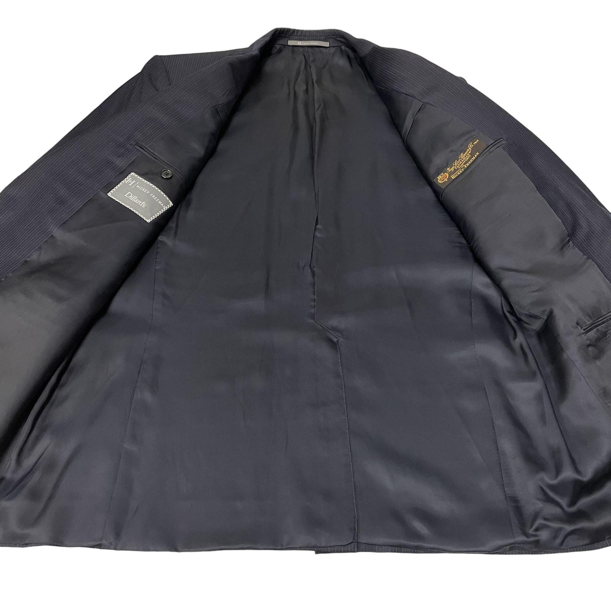 Loro Piana 90s Hickey Freeman ストライプテーラード New Hickey Freeman Jacket A7 MJK1523 Loro Piana Fabric